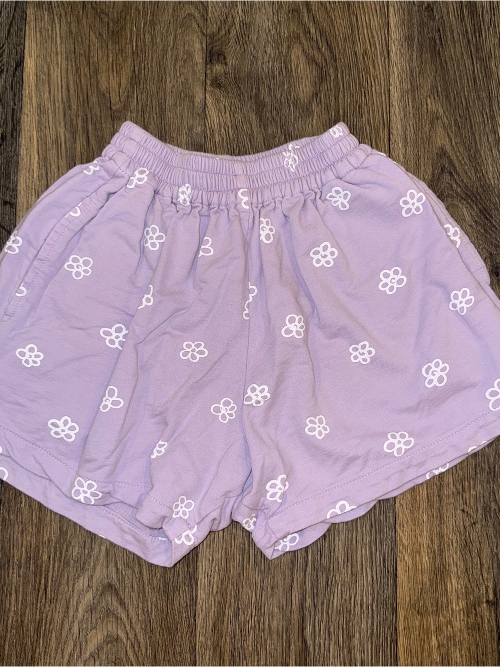 motel lavender floral lounge shorts xs y2k soft girl